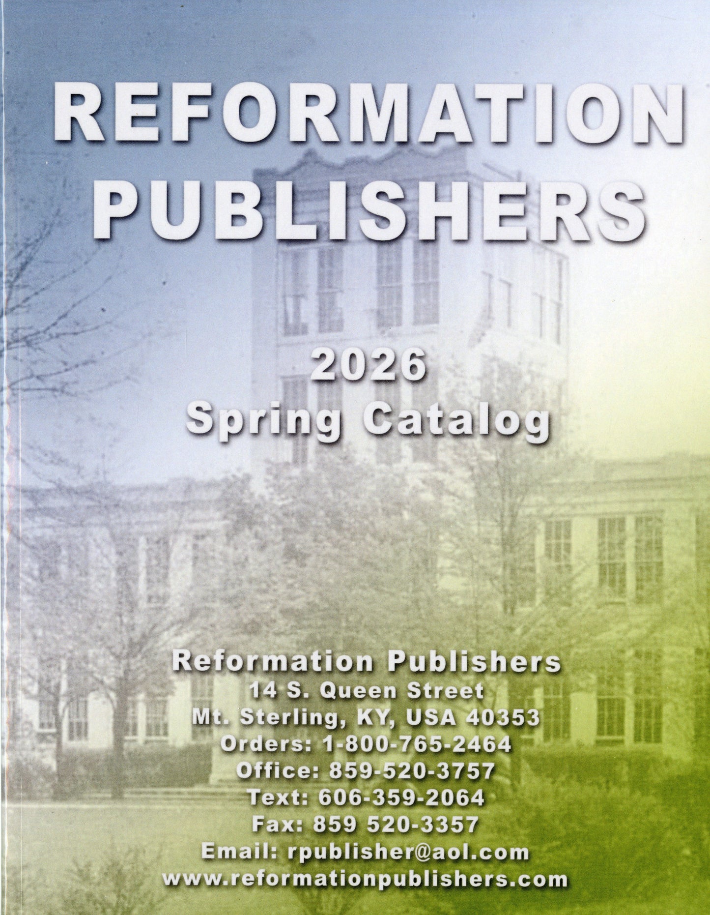 Reformation Publishers 2026 Spring Catalog