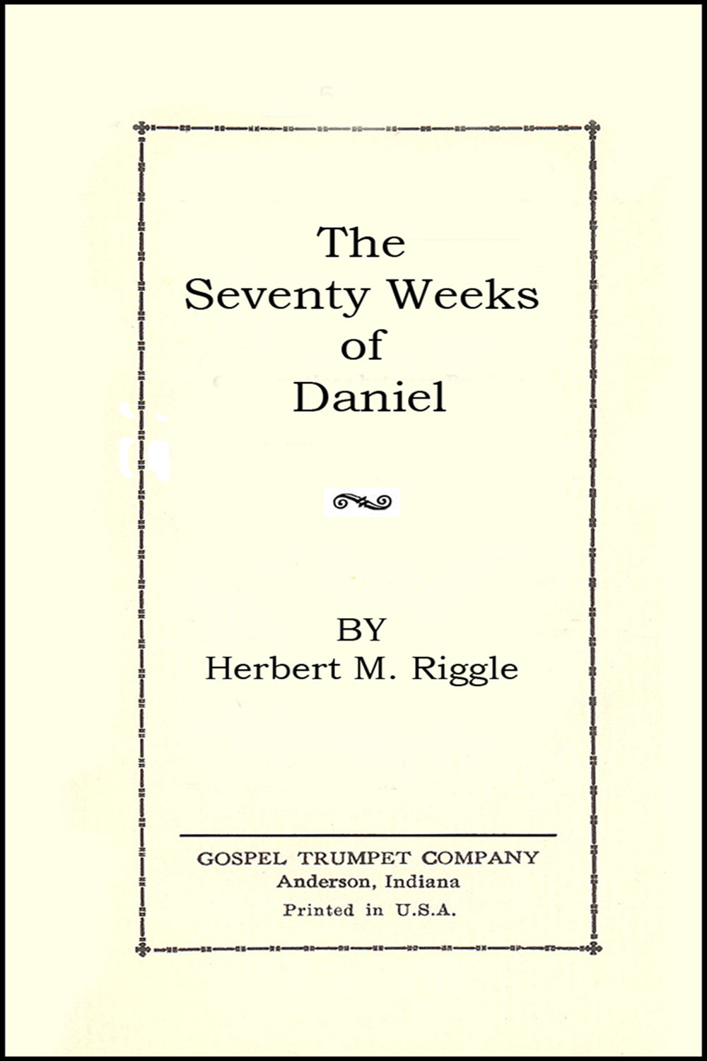The Seventy Weeks of Daniel 9:24-27