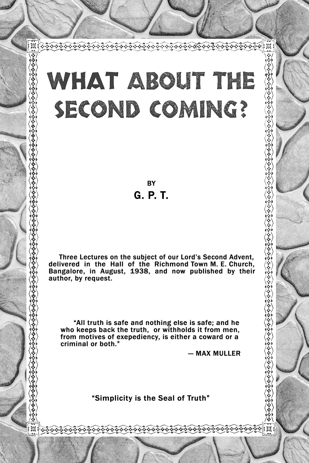 What about the Second Coming?