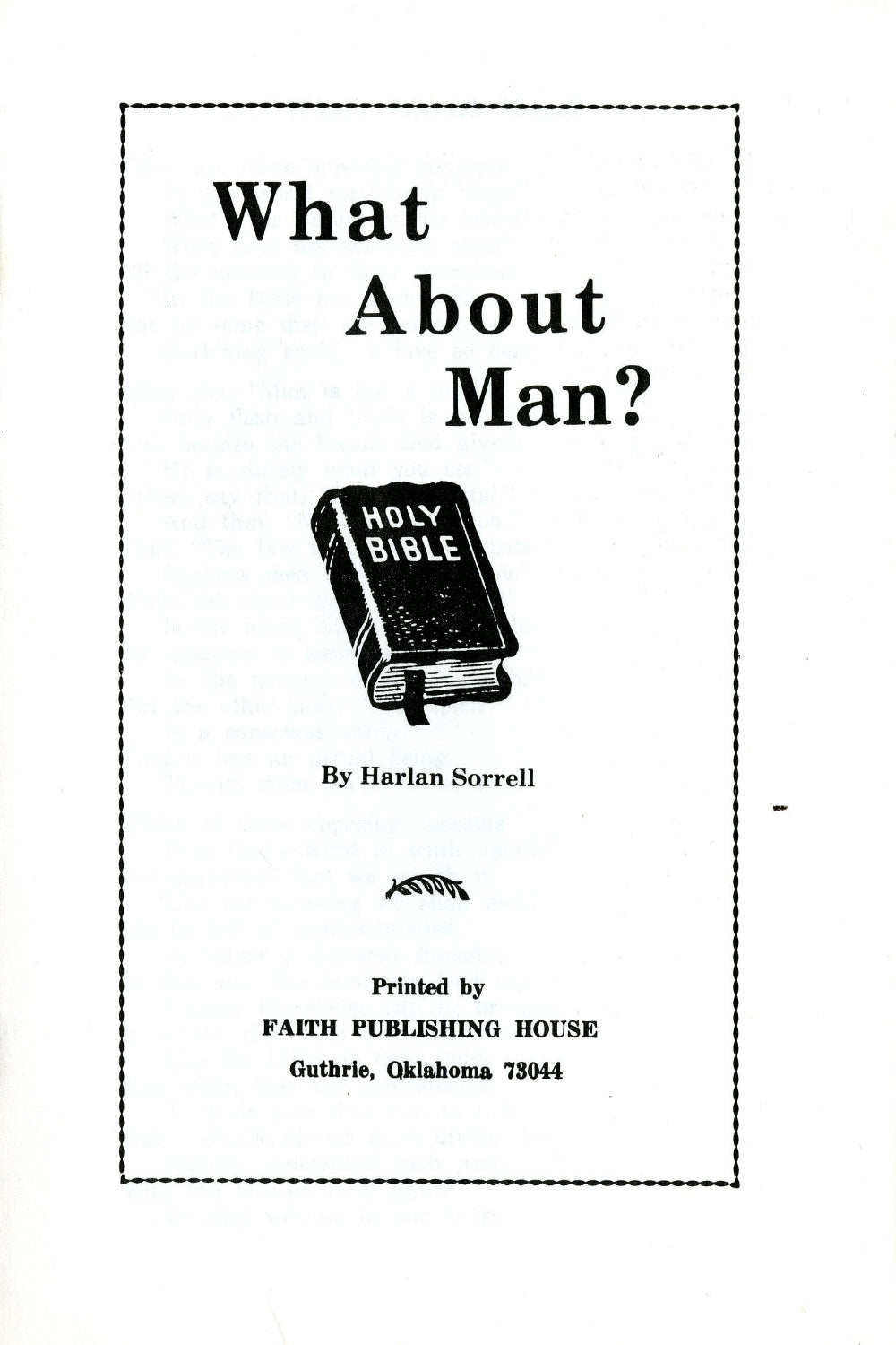 What About Man?